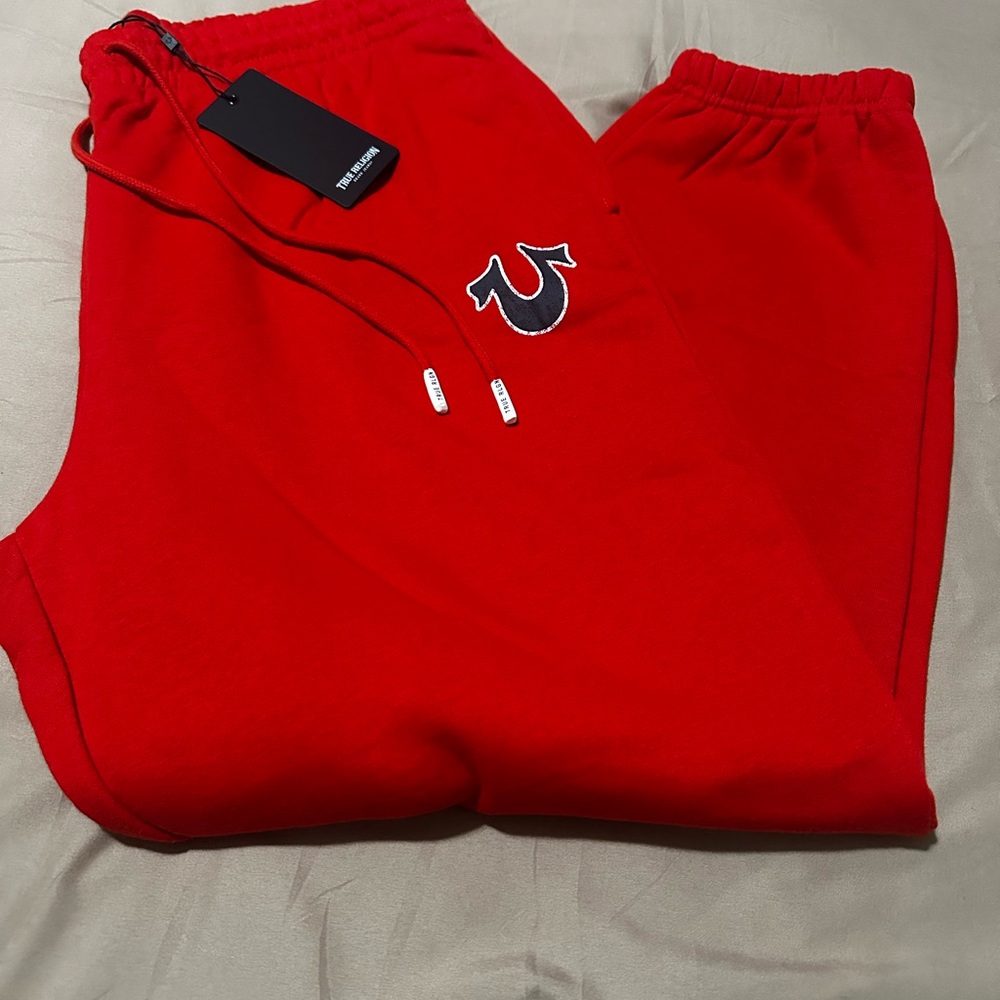 True Religion Vibrant Red Sweatpants